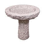 Rund Fuglebad På Sokkel Ø45x45 cm Rød