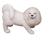 Hund delvis poleret Rosa granit 50 cm