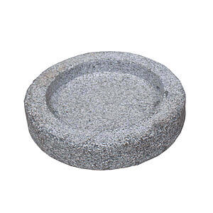 Rund fuglebad med afrundede kanter Grå Ø35 cm.