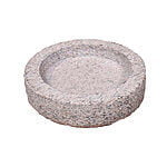 Rund fuglebad med skarpe kanter Ø35 cm Rød