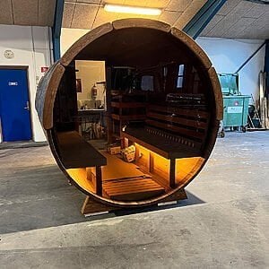 Sauna 3m Thermotræ med fuld panorama Vindue