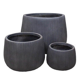 Neo krukke sort D24/34,5/50xH16/24/36 cm