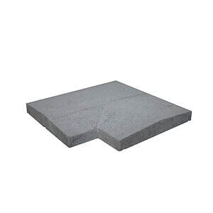 Murafdækning Rustik Hjørne 30x49x5/7 cm Sort / Antracit