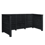 Renovationsskjul Klink Profil 97x108x294 - Sort - m/træstolper til nedgravning