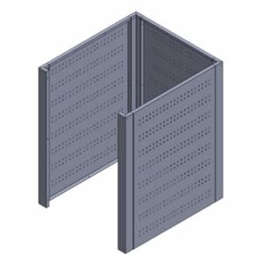 Skraldespandsskjuler til 1 spand i cortenstål