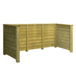 Renovationsskjul Klink Profil 97x108x294 - Trykimprægneret - m/træstolper til nedgravning