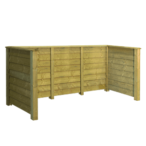 Renovationsskjul Klink Profil 97x108x294 - Trykimprægneret - m/træstolper til nedgravning