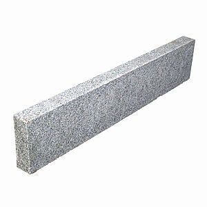 Granit kantsten 5x15x75 cm lysgrå G303. helt lige kanter