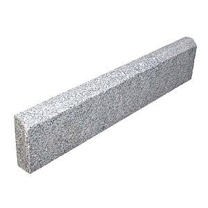 Granit kantsten 5x15x75 cm lysgrå G303. helt lige kanter m/skrå topkant