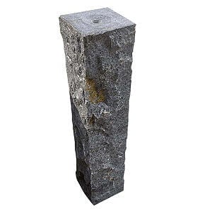 Palisadesten grovhugget mørkegrå 20x20x100 cm