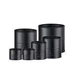 Sorte urtepotter sæt m 6 stk Ø8/10/12/14/16 x H6/10/12/14/16 cm