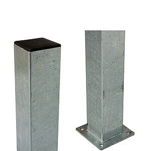 Stålstolpe m/fod 8x8 cm Varmgalvaniseret