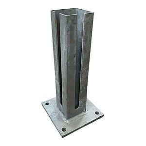Stolpeforankringer / Stolpefod til stålstolper 8x8 cm H30 cm