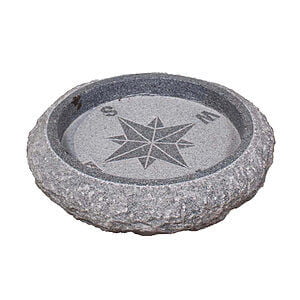 Fuglebad kompas Ø50 Mørkegrå