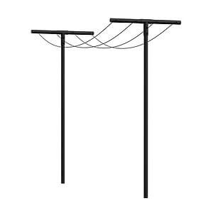 Tørrestativ i stål - pulverlakeret sort