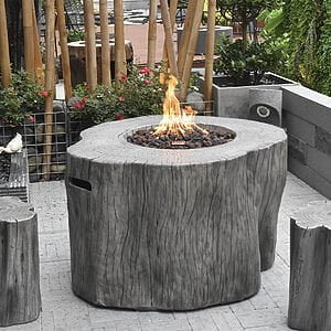 Ildbord Warren grå 106x100x66 cm