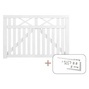 Vinesse bredlåge inkl. beslag - 150x98 cm