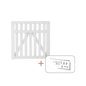 Country Enkeltlåge inkl. beslag - 100x98 cm Hvid