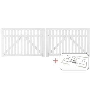 Country Dobbeltlåge inkl. beslag - 300x98 cm Hvid