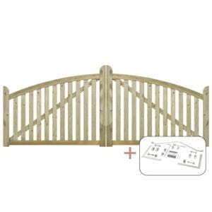 Ligno Dobbeltlåge inkl. beslag - 300x88/118 cm