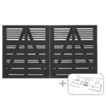 Silence dobbeltlåge 200x110 cm Fungicid beh. og grundmalet sort inkl. beslag