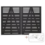 Silence dobbeltlåge 200x140 cm Fungicid beh. og grundmalet sort inkl. beslag