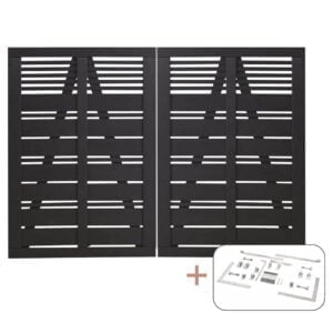 Silence dobbeltlåge 200x140 cm Fungicid beh. og grundmalet sort inkl. beslag