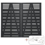 Silence dobbeltlåge 200x170 cm Fungicid beh. og grundmalet sort inkl. beslag