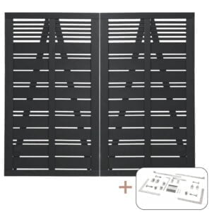 Silence dobbeltlåge 200x170 cm Fungicid beh. og grundmalet sort inkl. beslag