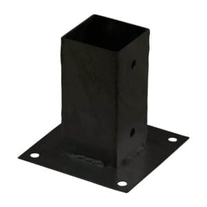 Cubic stolpefod Til stolpe: 9x9 cm / Fod: 15x15 cm Sort