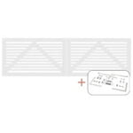 Tokyo dobbeltlåge hvid inkl. beslag - 300x90 cm