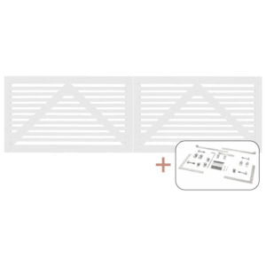 Tokyo dobbeltlåge hvid inkl. beslag - 300x90 cm