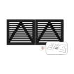 Tokyo dobbeltlåge sort inkl. beslag - 200x90 cm