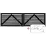 Tokyo dobbeltlåge sort inkl. beslag - 300x90 cm