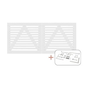 Tokyo dobbeltlåge hvid inkl. beslag - 200x90 cm