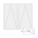 Tokyo dobbeltlåge hvid inkl. beslag - 200x180 cm