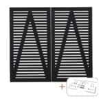 Tokyo dobbeltlåge sort inkl. beslag - 200x180 cm