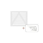 Tokyo Enkeltlåge hvid inkl. beslag - 100x90 cm