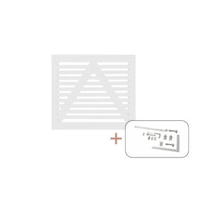 Tokyo Enkeltlåge hvid inkl. beslag - 100x90 cm