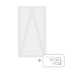 Tokyo Enkeltlåge hvid inkl. beslag - 100x180 cm