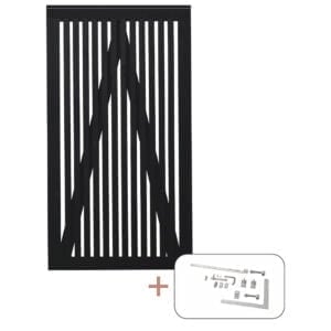 Sendai Enkeltlåge inkl. beslag - 100x​180 cm Sort