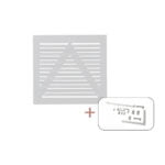 Osaka Hegn 100x93 cm Enkeltlåge Hvid - inkl. beslag