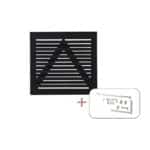 Osaka Hegn 100x93 cm Enkeltlåge Fungicid beh. grundmalet sort - inkl. beslag