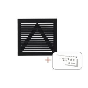 Osaka Hegn 100x93 cm Enkeltlåge Fungicid beh. grundmalet sort - inkl. beslag