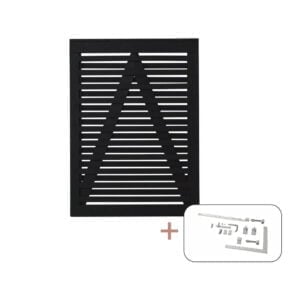 Osaka Hegn 100x136 cm Enkeltlåge Fungicid beh. grundmalet sort - inkl. beslag