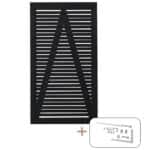 Osaka Hegn 100x180 cm Enkeltlåge Fungicid beh. grundmalet sort - inkl. beslag