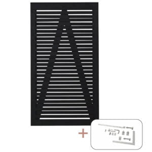 Osaka Hegn 100x180 cm Enkeltlåge Fungicid beh. grundmalet sort - inkl. beslag