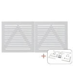 Osaka Hegn 200x93 cm Dobbeltlåge Hvid - inkl. beslag