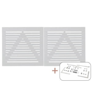 Osaka Hegn 200x93 cm Dobbeltlåge Hvid - inkl. beslag