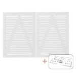 Osaka Hegn 200x136 cm Dobbeltlåge Hvid - inkl. beslag